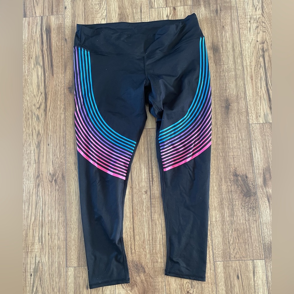 Active USA Black Leggings XL